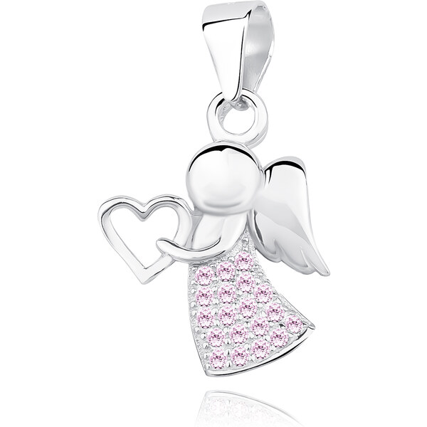 Olivie Strieborný prívesok ANJEL so srdiečkom 4839 21451977