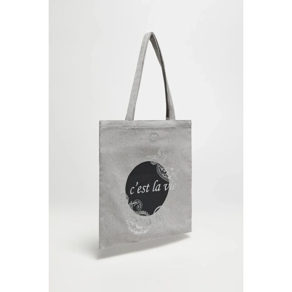 Marisse Gray Printed Shopper Bag 65004645