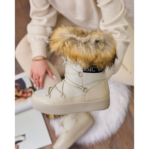 Resti Beige slip-on boots ala snow boots for women Gomllo 65004903