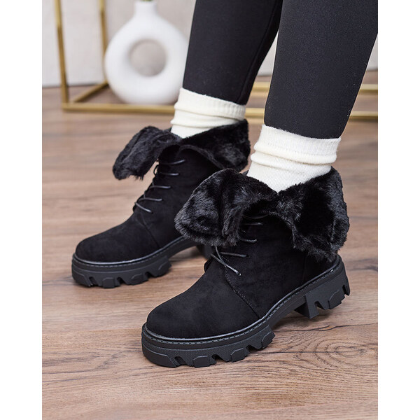 Resti Black womens lace-up boots Cavenma 65004912