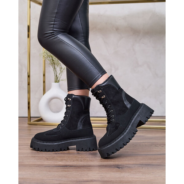 Resti Black womens Macnev lace-up boots 65004913