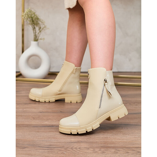Resti Beige matte Hedaheh womens boots 65004914