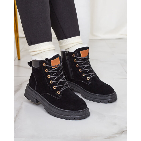 Resti Womens insulated trapper boots in black Radoras 65004927