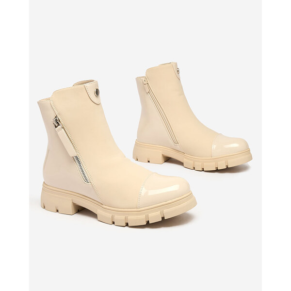 Resti Beige matte Dedaheh womens boots 65004937