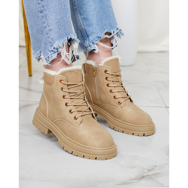 Resti Beige womens insulated trapper boots Radoras 65004947