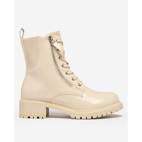 Resti Beige eco leather womens bagger boots Gaddaxa 65004949