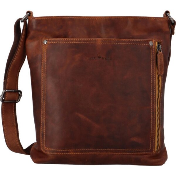 Greenwood Kožená taška cez rameno UNI Francis camel 65003482