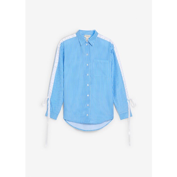 bonprix Oversize košeľa z čistej bio bavlny, farba modrá 65006215