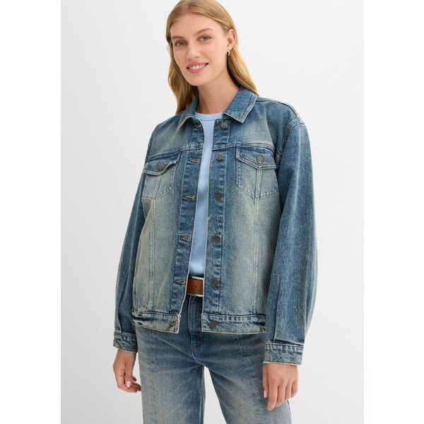 bonprix Džínsová bunda, oversize, farba modrá 65006148