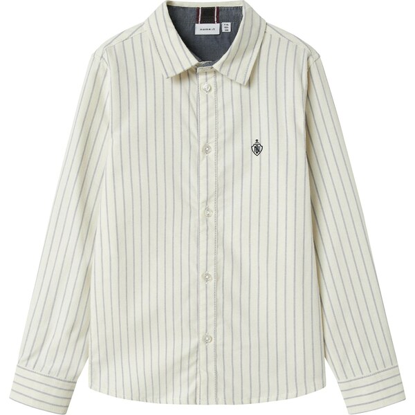 NAME IT Košeľa NKMNewsa krémová / sivá 65582235