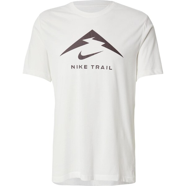 NIKE Funkčné tričko TRAIL tmavohnedá / biela 65394689