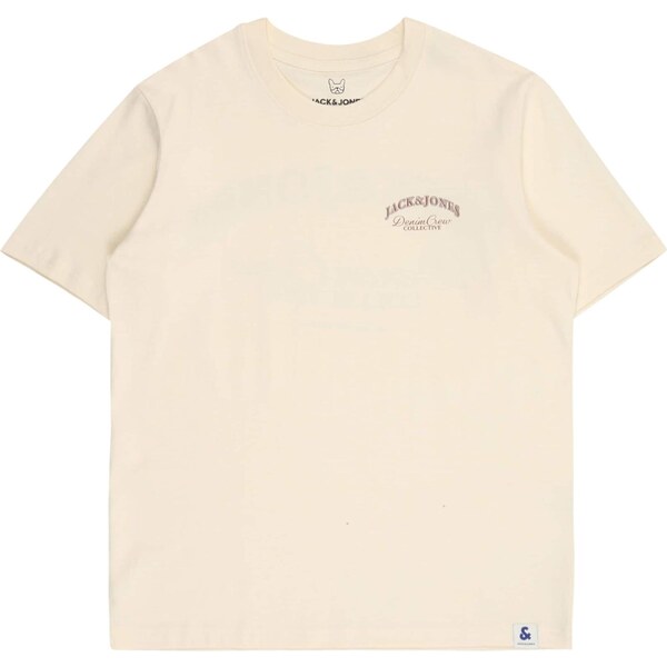 Jack & Jones Junior Tričko tmavooranžová / biela ako vlna 65010952