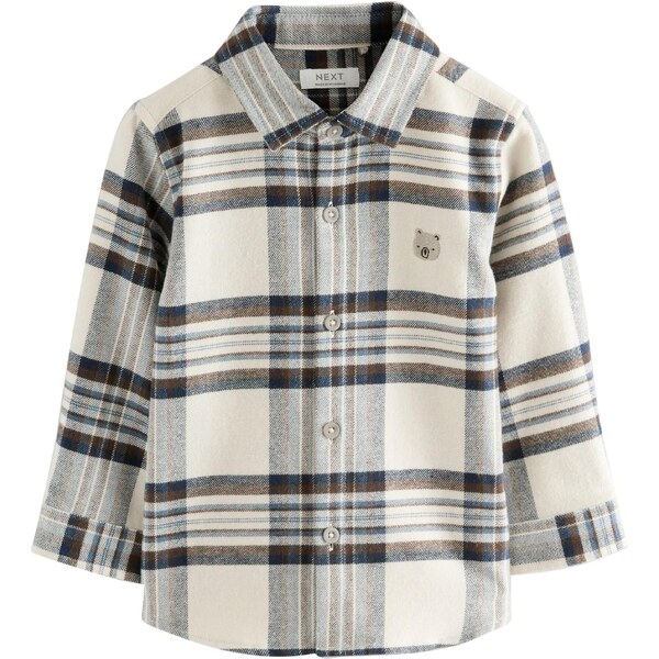 Next Košeľa béžová / modrá / hnedá 65852961