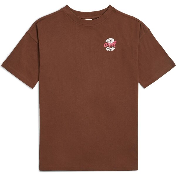 ONEILL Tričko gaštanová / ružová / biela 65657184