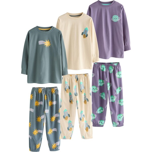 Next Pyžamo nebielená / tyrkysová / žltá / petrolejová / fialová 65883946