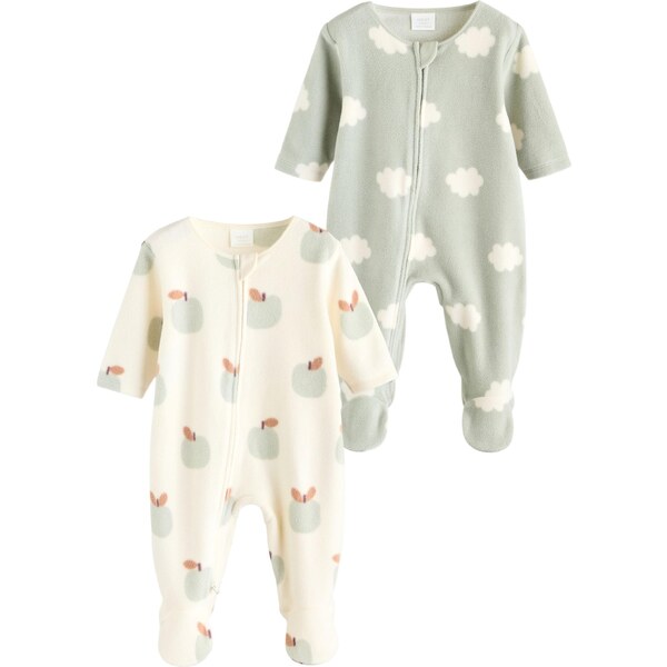 Next Pyžamo koňaková / svetlozelená / biela 65883950