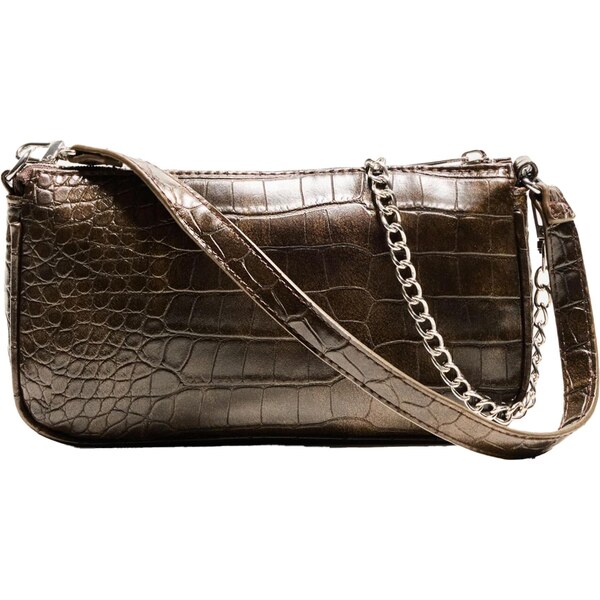 Bershka Kabelka na rameno čokoládová 65190058