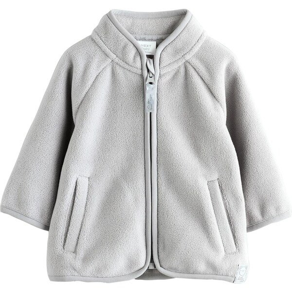 Next Flisová bunda sivá 65052294