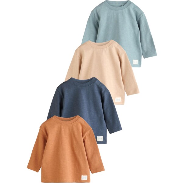 Next Tričko béžová / pastelovo modrá / tmavomodrá / hnedá 65992792