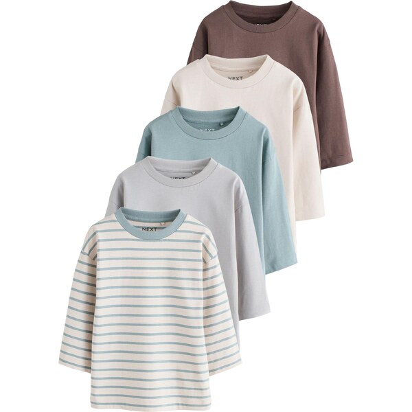 Next Tričko nebielená / modrá / svetlomodrá / čokoládová 65884041