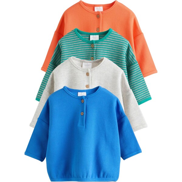 Next Tričko kráľovská modrá / sivá melírovaná / zelená / oranžová 65980685