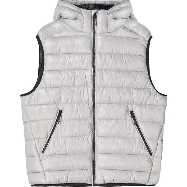 Bershka Vesta striebornosivá 65887330