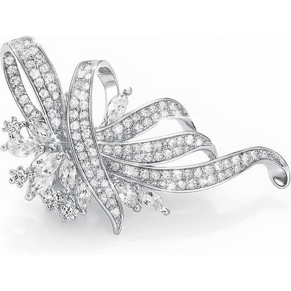 Troli Trblietavá brošňa v tvare stuhy Silver 66991469