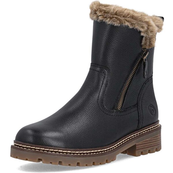 RIEKER Dámska členková obuv REMONTE D0B83-03 čierna W5 65015150