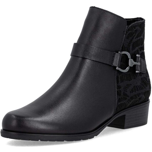 RIEKER Dámska členková obuv REMONTE D6894-00 čierna W5 65015152