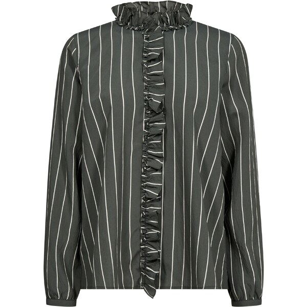 MOS MOSH Blúzka Billy tmavozelená / biela 65025131