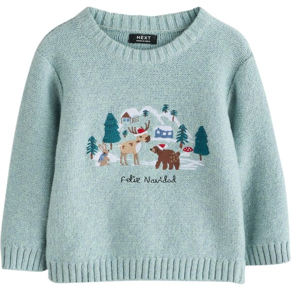 Next Sveter béžová / svetlomodrá / hnedá / červená 65883924