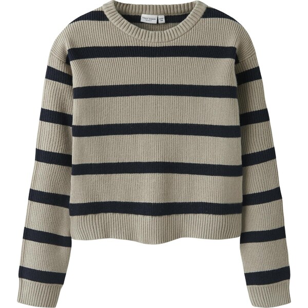 NAME IT Sveter NKFVNILLA sivobéžová / čierna 65660991