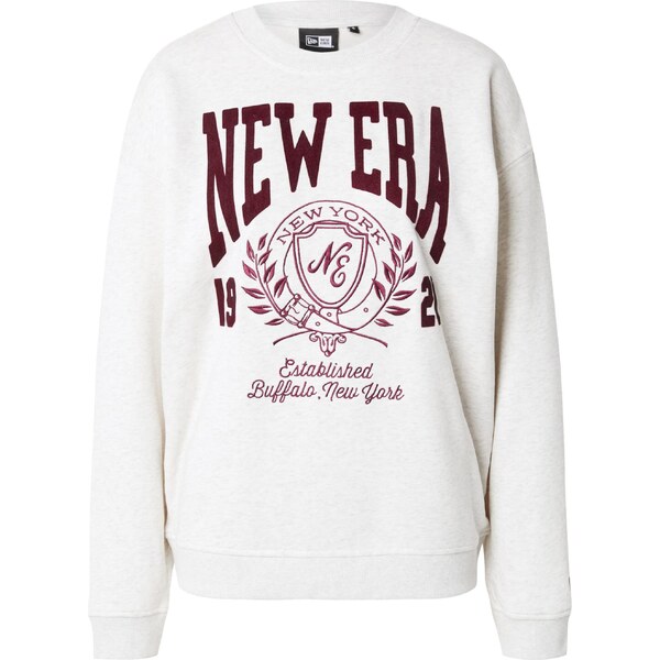 NEW ERA Mikina Crest svetlosivá / burgundská 65026271