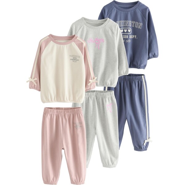 Next Pyžamo zafírová / svetlosivá / ružová / púdrová 65882686