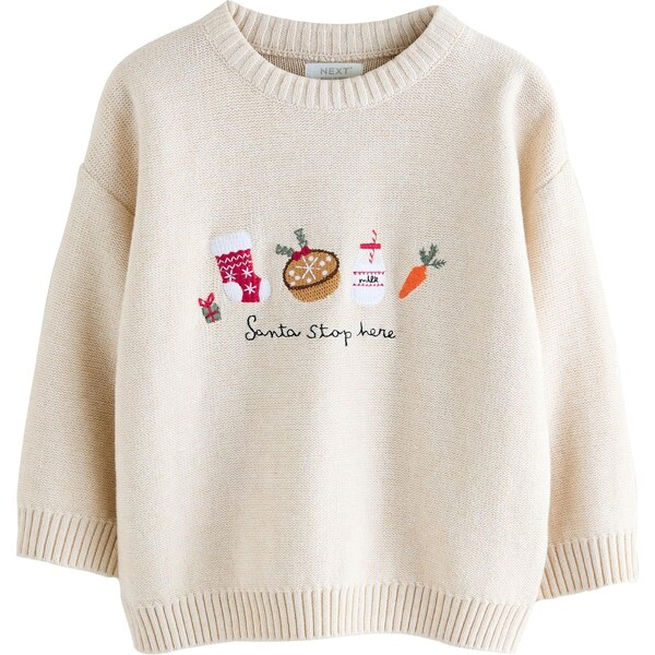 Next Sveter krémová / hnedá / brusnicová / biela 65885037