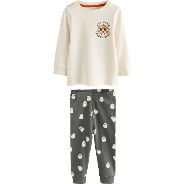 Next Pyžamo svetlobéžová / tmavosivá / oranžová / biela 65884799