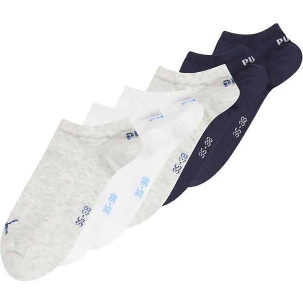 PUMA Ponožky azúrová / tmavomodrá / svetlosivá / biela 65292693