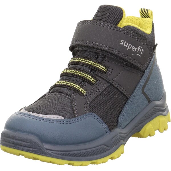 SUPERFIT Čižmy Jupiter modrá / neónovo žltá / tmavosivá 65536187
