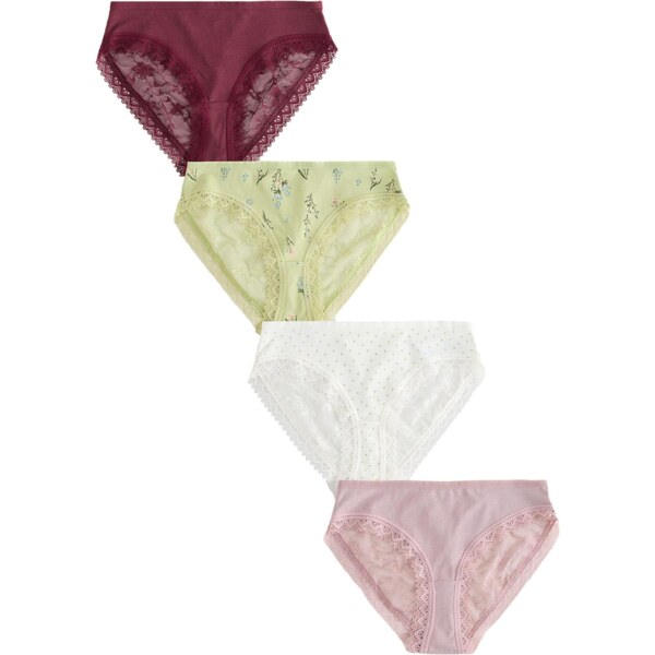 Next Nohavičky mätová / púdrová / bordová / biela 65659584