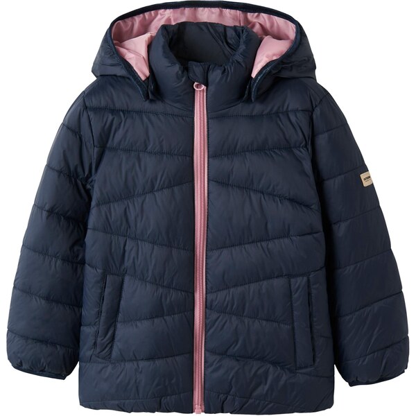 NAME IT Zimná bunda NMFMARBLE námornícka modrá / ružová 65483714