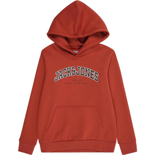 Jack & Jones Junior Mikina JJECALEB hrdzavohnedá / čierna / biela 65660997