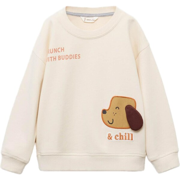 MANGO KIDS Mikina CHILL béžová / hnedá / tmavohnedá / oranžová 65558971