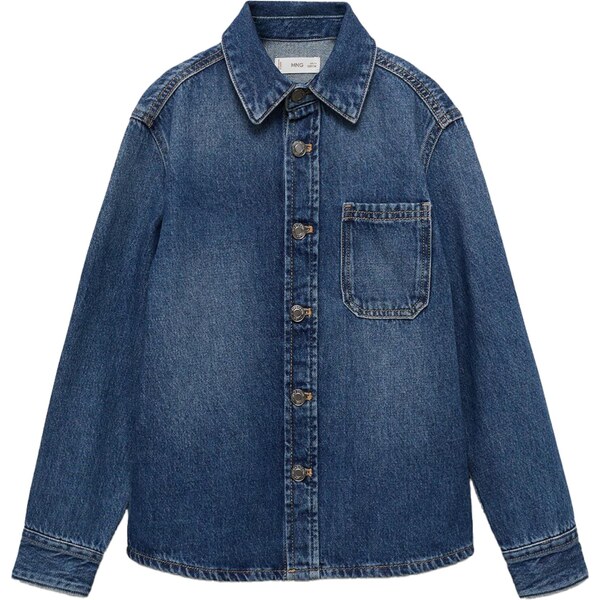 MANGO KIDS Prechodná bunda Ledger modrá denim 65237658