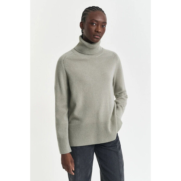 ROLÁK GANT DETAIL KNIT TURTLENECK FADED SAGE 64944441
