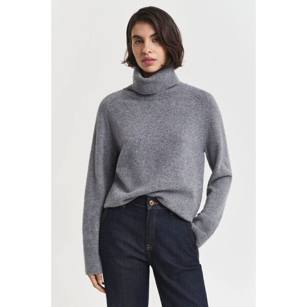 ROLÁK GANT DETAIL KNIT TURTLENECK CHARCOAL MELANGE 64944442