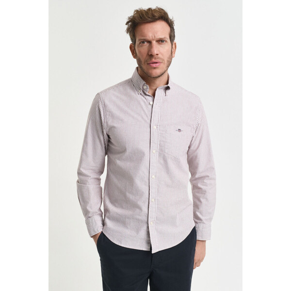 KOŠEĽA GANT REG CLASSIC OXFORD STRIPE SHIRT PLUMPED RED 65025044