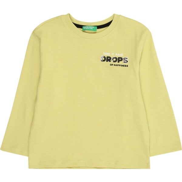 UNITED COLORS OF BENETTON Tričko modrosivá / limetová / čierna / biela 65853141