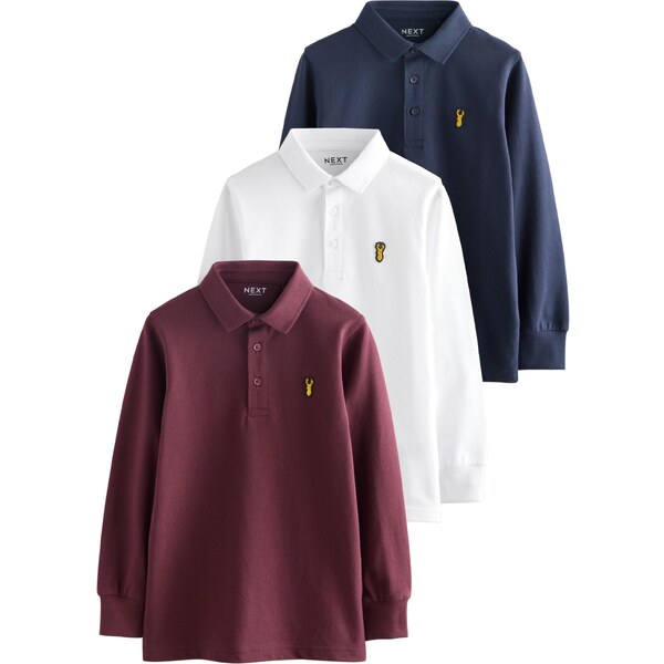 Next Tričko námornícka modrá / vínovo červená / biela 65881641