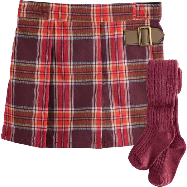 Next Sukňa červená / hrdzavo červená / burgundská / biela 65795241