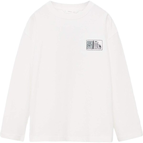 MANGO KIDS Tričko KEEPCALM opálová / čierna / šedobiela 65656083